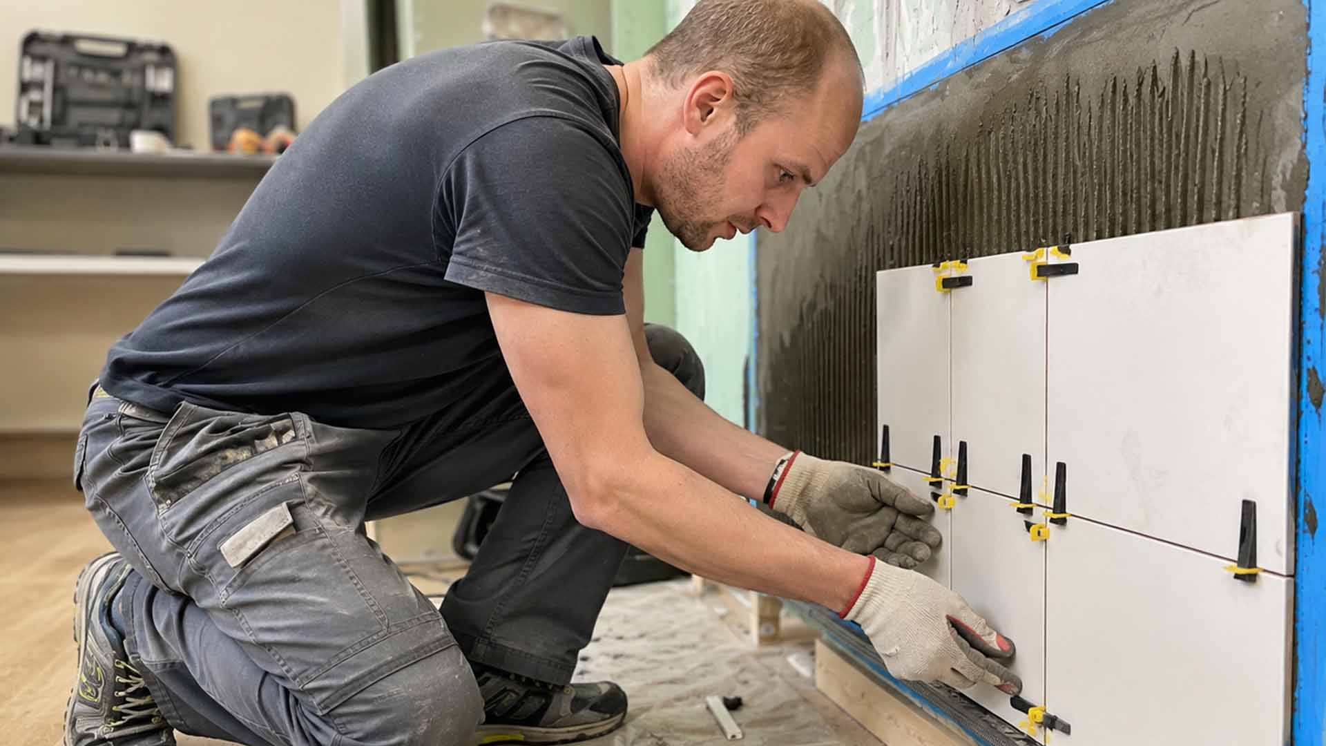 укладка плитки и керамогранита на курсах